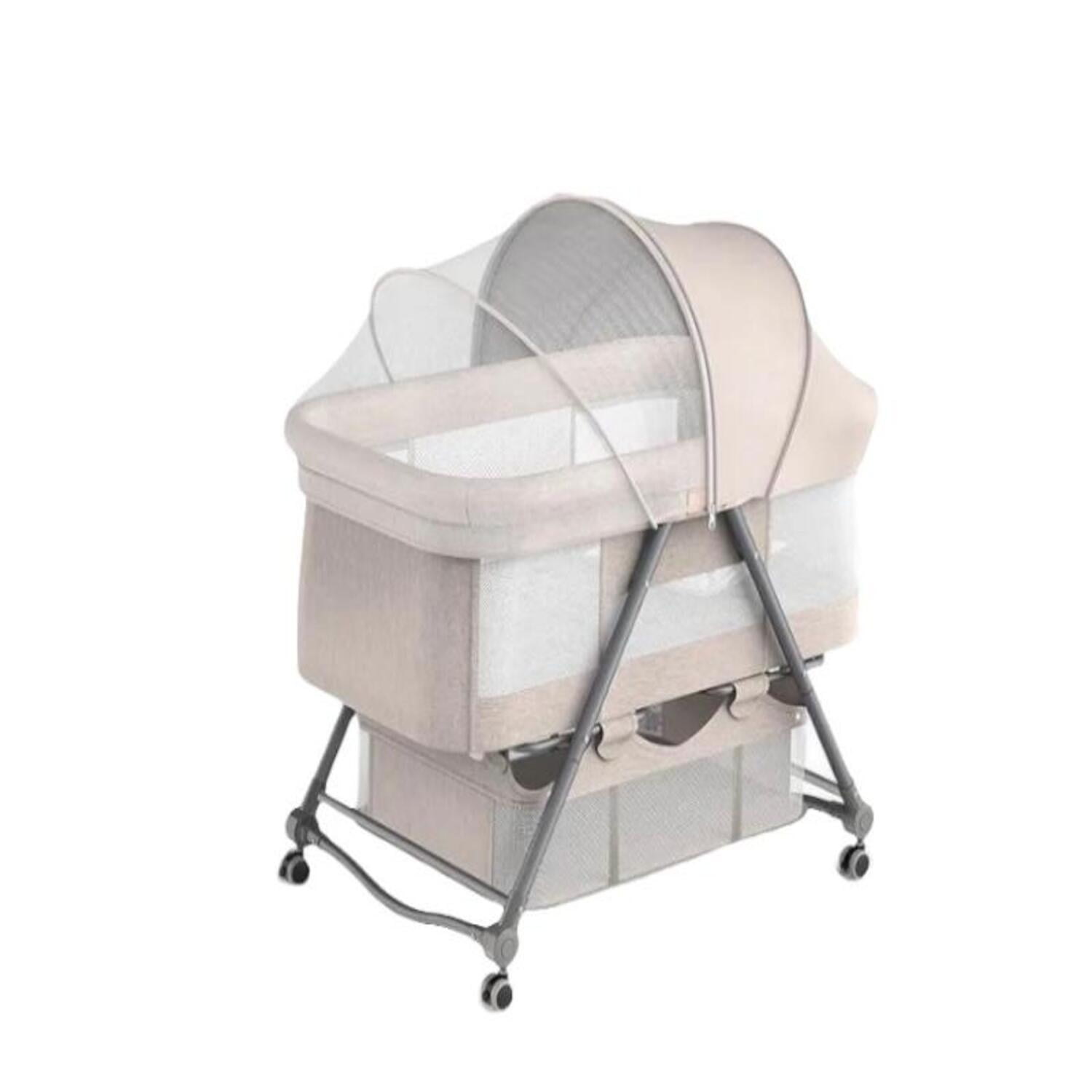 Cuna Bebé Con Accesorios Café Lubabycas