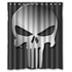 thumbnail image 1 of Cortina de ducha de calavera de Punisher, juego de cortina de baño con ganchos, tamaño 60 x 72 pulgadas, 1 of 3