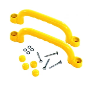Magideal - 2 Uds Equipo De Juegos, Manijas De Escalera De Sala De Juegos, Accesorios Para Columpio De Escalada, Manija De Seguridad Multipropósito Para Columpio Amarillo