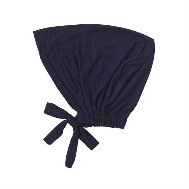 Stay Stylish & Comfortable with Adjustable Inner Under Hijab Cap - Solid Color Bonnet Caps with Ties Back