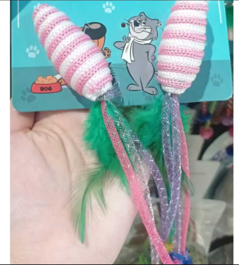 Genérico - Juguete Con Plumas Para Gatos Mascotas