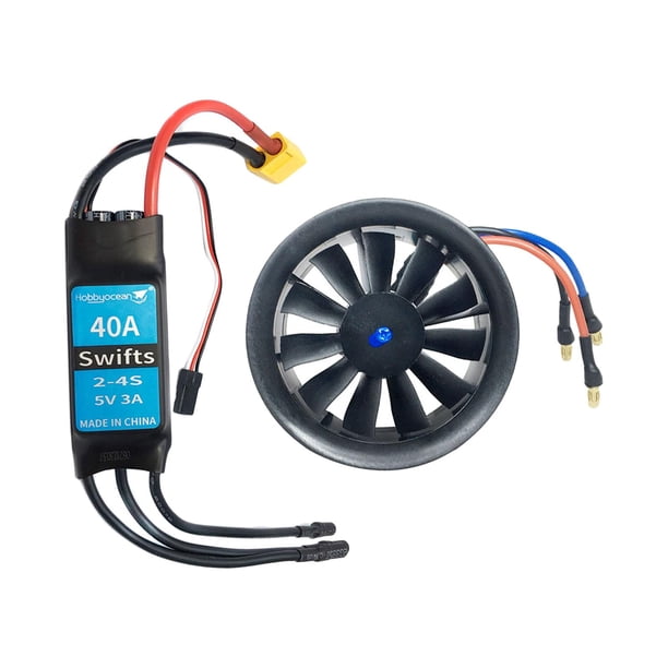 Ventilador Con Conductos De 50 Mm Con Motor Sin Escobillas De 4300 Kv Para Avión RC Jet EDF