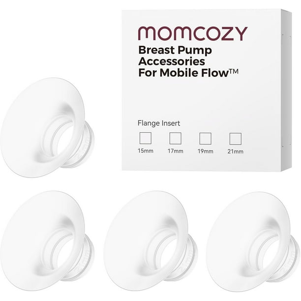 Momcozy Accesorios de Repuesto para Extractor de Leche Mobile Flow | M9, Insertos de Brida de 21 mm, 4 Piezas