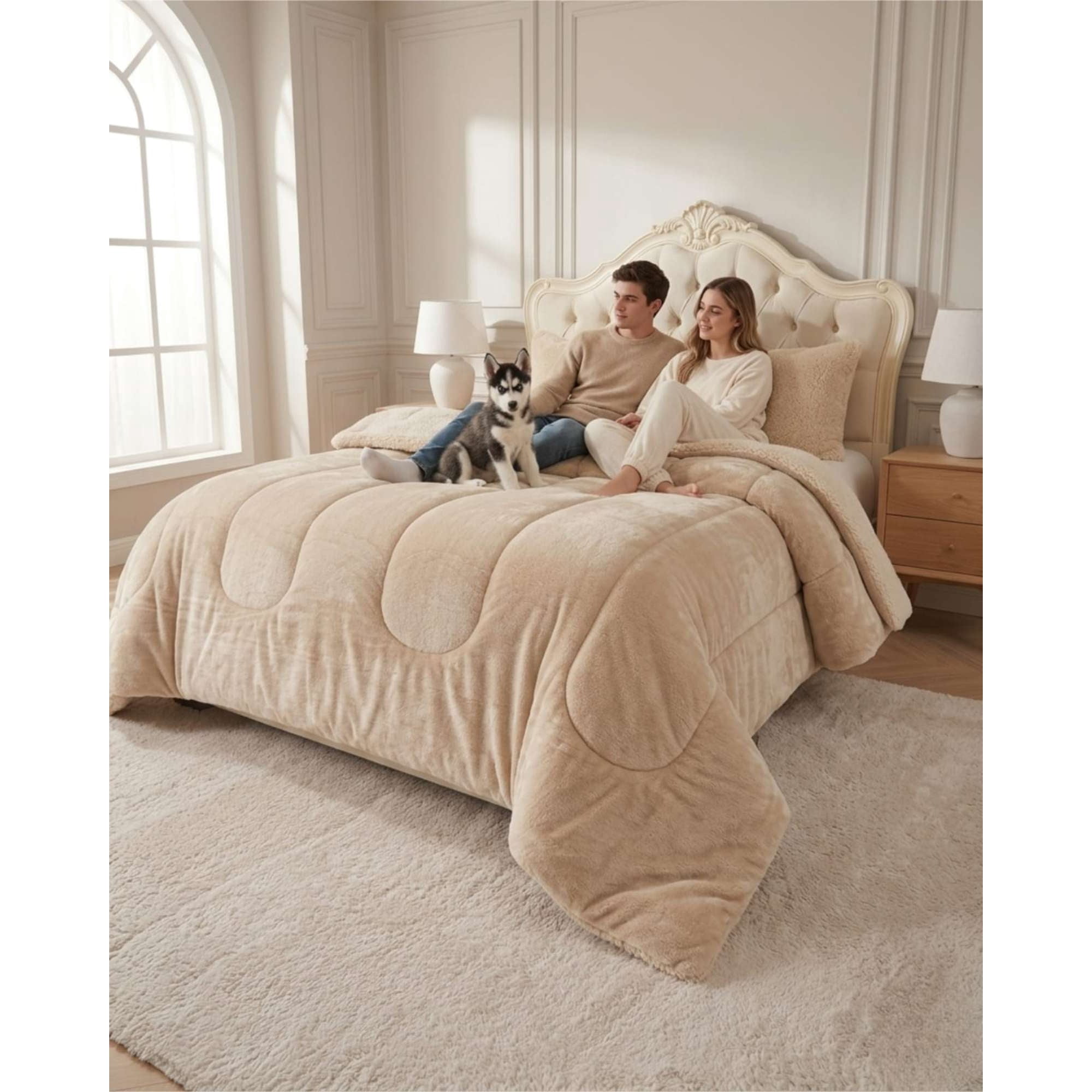 Todo Para El Hogar - Cubrecama De Invierno Plush Con Chiporro 2 Plazas