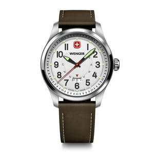 Reloj Terragraph 43 Mm Correa Cuero Café Wenger