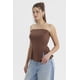 thumbnail image 2 of Polera Mujer Strapless Abertura Lateral Café, 2 of 4
