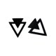thumbnail image 1 of Aros Triangulo Punta Flecha Punk Hombre Mujer Earing Moda, 1 of 3