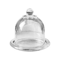 Bothyi - Bandeja Para Servir Pasteles Con Plato De Vidrio Para Fiestas Festivas, Cocina, Borde Redondo