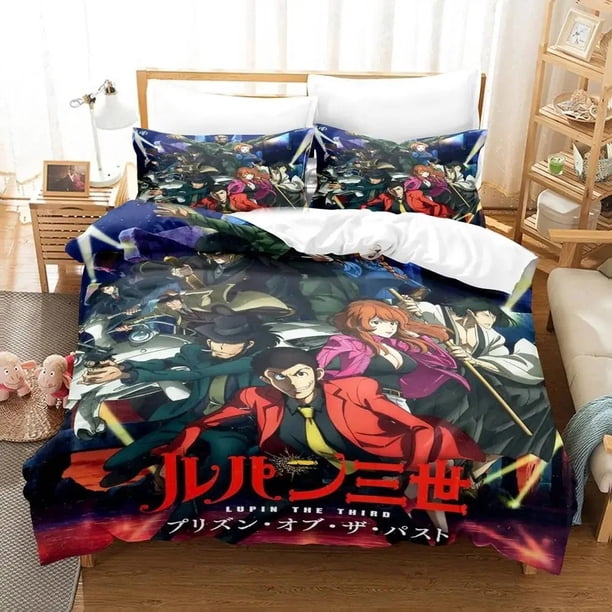Anime Lupin the Third Mine Fujiko Bedding Set Duvet Cover Bed Set Quilt Cover Pillowcase Comforter Boys Adult