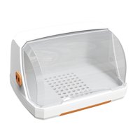 Bothyi - Estante Para Secar Botellas, Cuenco, Bandeja Para Secar Platos, Decorativa Con Tapa, Soporte Para Secador De Tazas, M, Blanco