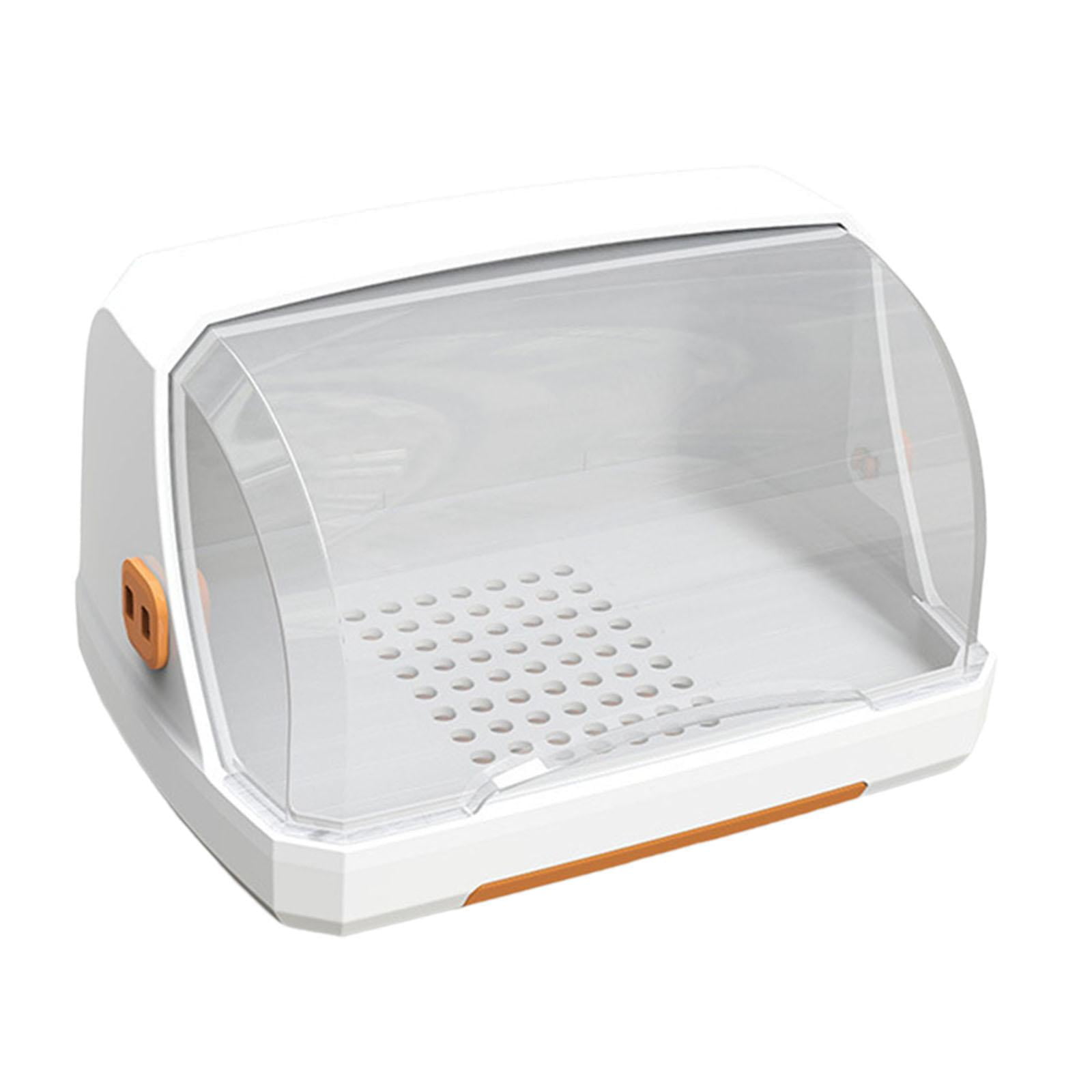 Bothyi - Estante Para Secar Botellas, Cuenco, Bandeja Para Secar Platos, Decorativa Con Tapa, Soporte Para Secador De Tazas, M, Blanco