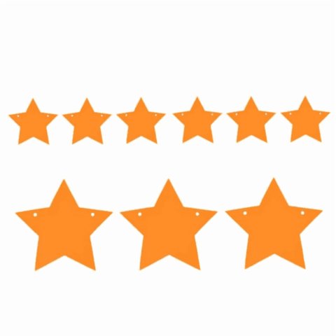 Genérico - Guirnalda Estrella 3M Naranjo Fluor X 1 Uni