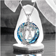 thumbnail image 2 of Collar HESHPAWS Tree of Life con Inicial A-Z Azul, 2 of 3