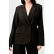 thumbnail image 4 of Conjunto Semiformal De Blazer Holgado De Manga Larga Con Botones Y Pantalones Anchos Tejido Elástico De Lujo Color Negro (para Mujer), 4 of 5