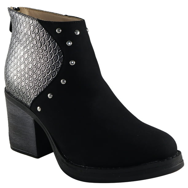 Botin alto alligator Negro Danicolle