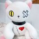thumbnail image 1 of Muñeco de peluche de gato de punto gótico, juguete de peluche de gatito de retazos de estilo oscuro, figura de peluche de gato emo suave for decoración de habitación y regalos navideños, 1 of 2