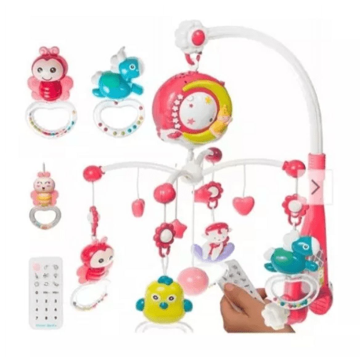 Genérico - Móvil Mundo Ada Musical Con Luces Proyección Y Control Remot Rosado