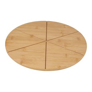 Magideal - Tabla De Cortar Pizza De Bambú, Tabla De Quesos, Bandeja Para Servir Con Ranuras De Corte De Precisión. Ideal Para Pizzerías, Pastelerías Y Uso Domést 6 Rejillas De 33Cm