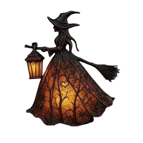 Magideal - Lámpara De Bruja De Halloween, Luz De Noche, Decoración Espeluznante, Centros De Mesa, Lámpara De Mesa S