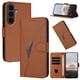 thumbnail image 1 of Funda Cartera Fibra de Carbono para Samsung Galaxy S25 FE con Soporte y Cierre Magnético Marrón, 1 of 6