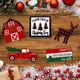 thumbnail image 5 of Bandeja navideña escalonada decorativa, 5 piezas de decoración de granja para interiores, letreros de madera con diseño de camión de ciervos de Feliz Navidad para invierno, decoración rústica navideña, 5 of 7