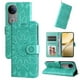 thumbnail image 1 of Funda tipo cartera FOXDOCK para Vivo V50 , diseño girasol en relieve, cuero PU, cierre magnético, soporte y tarjetero, 1 of 5