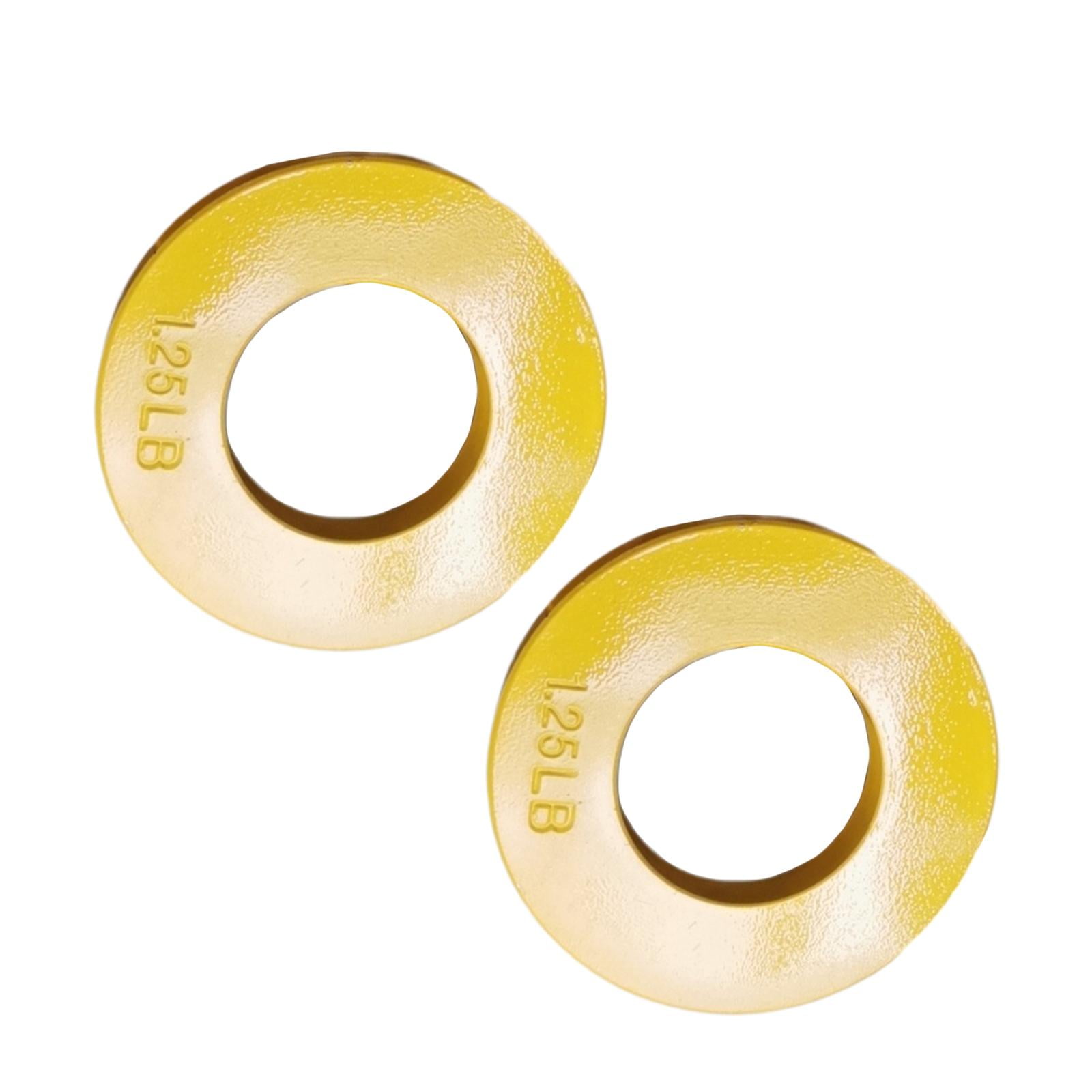 Magideal - 2 Discos De Peso Fraccionario, Pequeños Discos De Cambio, Suministros De Gimnasio, Mancuernas, Pesas Para Gimnasio, Fitness, Compactos, Versátiles, Pr Amarillo 1.25lb