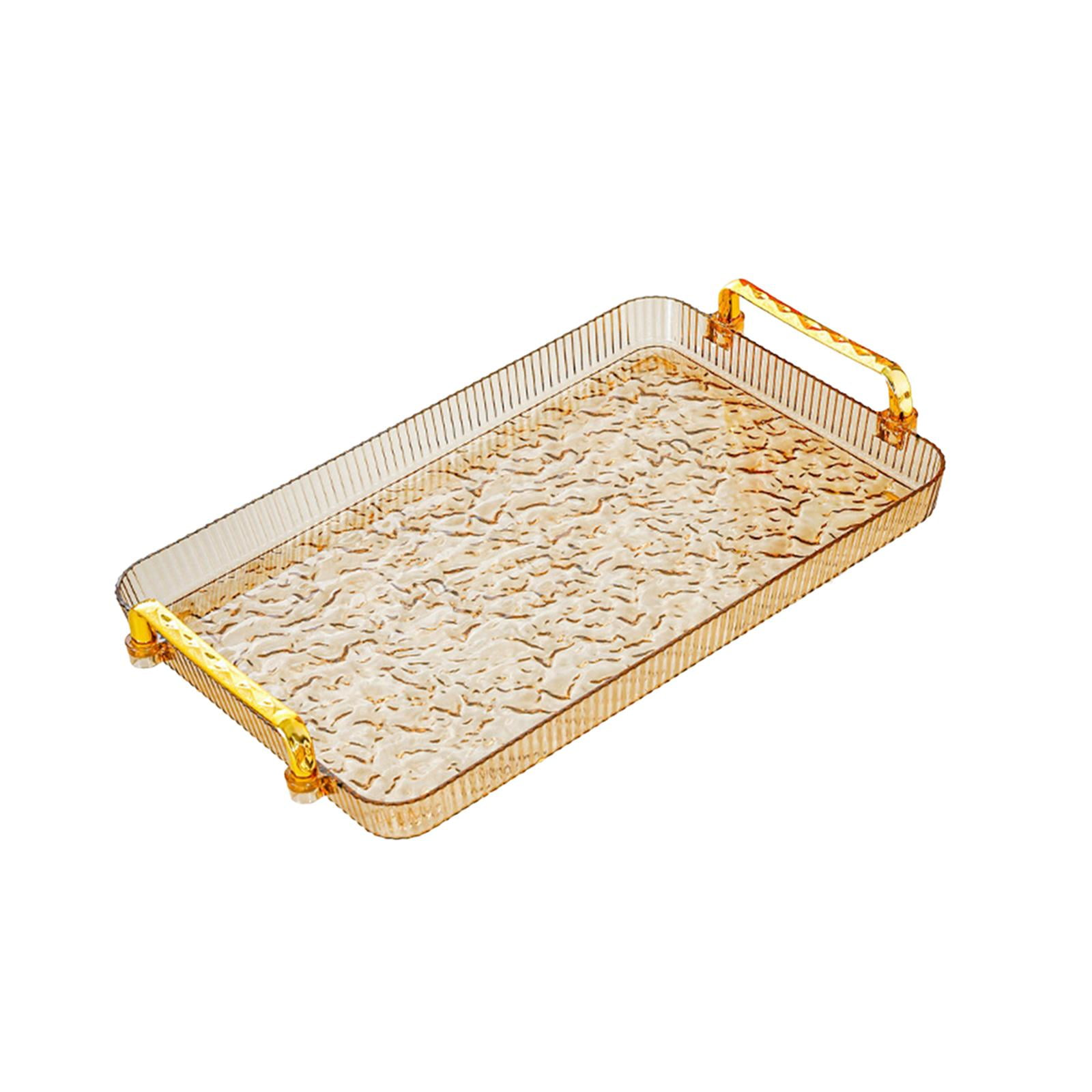 Bothyi - Bandeja Para Servir Con Asa Bandeja Para Frutas Bandeja Para Mesa De Café Bandeja Para Perfumes De Hotel Hogar Marrón