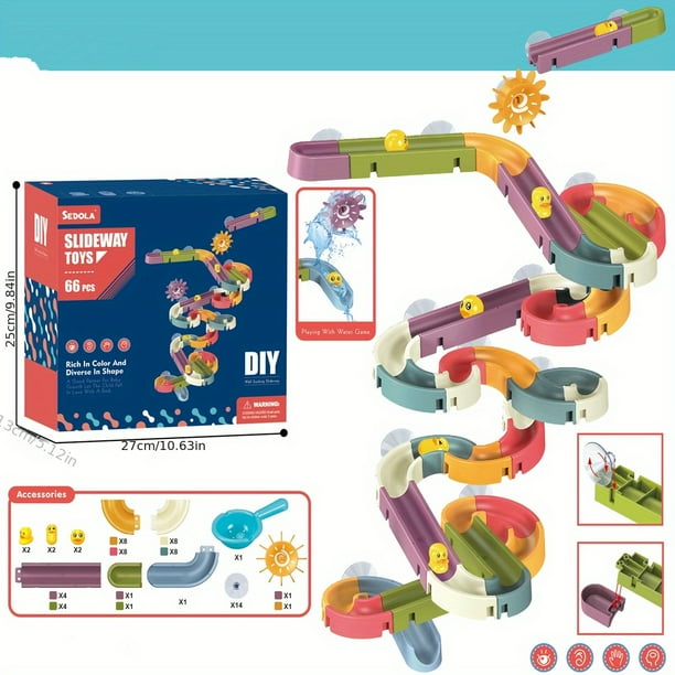 Children Bathe And Play With Water DIY Toys Baby Play With Water Sprinkler Assembled Track Slippery Bath Toys