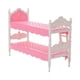thumbnail image 4 of Litera en miniatura para casa de muñecas, muebles de litera, modelo de juguete de imitación para niños, accesorios de fotografía de dormitorio, jardín rosa, 4 of 5
