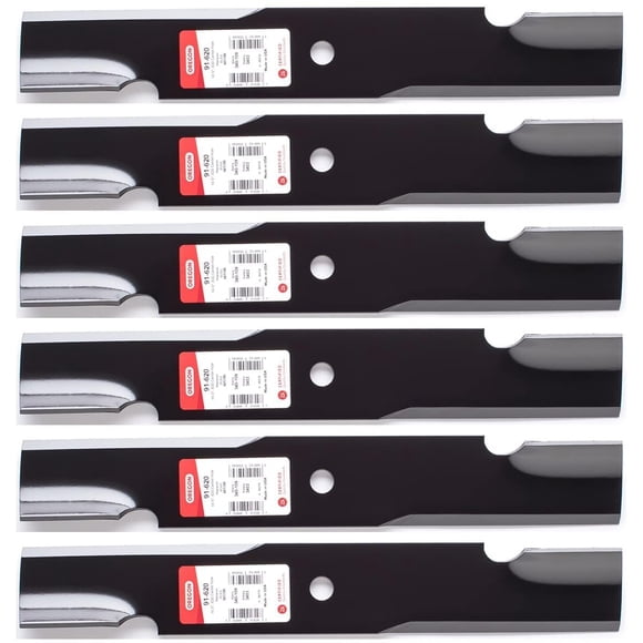 Paquete de 6 cuchillas Oregon 91-620 para cortacésped de 48" Scag, Lesco y Hustler