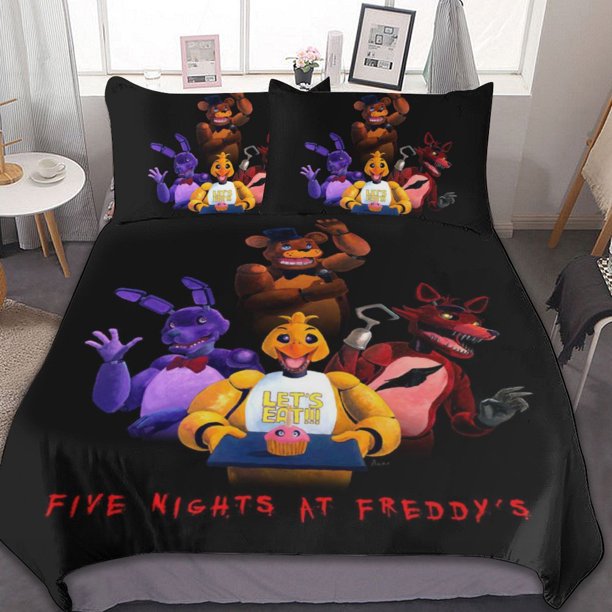 Five Nights at Freddy 3-Piece Bedding Set Warm And Comfortable Soft Duvet Cover Bed Set for Boys Girls Kids Adult Bedroom All Season