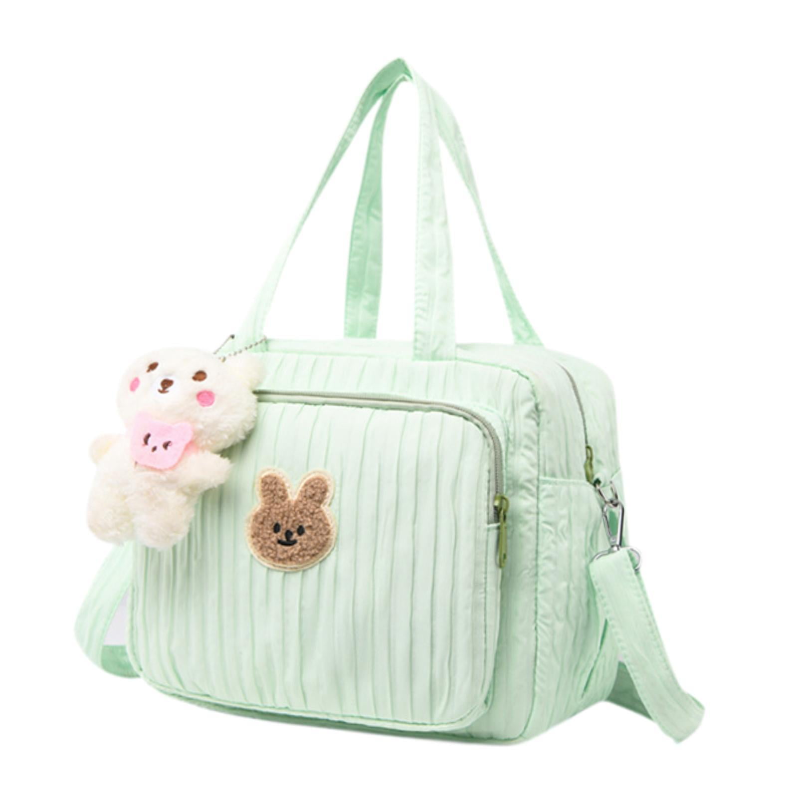 Magideal - Bolsa De Pañales, Bolso De Mano, Bolsa De Maquillaje Para Mamá, Organizador De Artículos Para Bebé, Bolso De Viaje Con Múltiples Bolsillos, Bolso Prác Verde