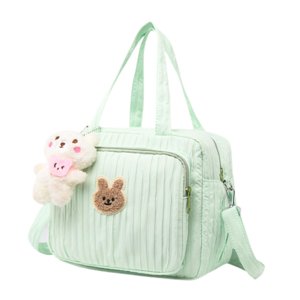 Magideal - Bolsa De Pañales, Bolso De Mano, Bolsa De Maquillaje Para Mamá, Organizador De Artículos Para Bebé, Bolso De Viaje Con Múltiples Bolsillos, Bolso Prác Verde