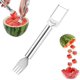 thumbnail image 1 of Cortador fruta acero inoxidable 2 en 1 mejorado sandía tenedor camping, 1 of 7