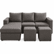thumbnail image 1 of Sofa Seccional 3C Lusso Gris Oscuro Chaise Lounge Ambos Lados, 1 of 3