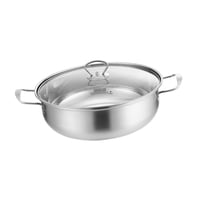 Bothyi - Olla Caliente De Acero Inoxidable Multiusos Para Acampar, Fiestas, Hogar, 34 Cm