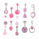 thumbnail image 4 of 12 Uds. Anillos Para Ombligo, Barra Para Ombligo Rosa, Piercing Para Ombligo Moderno, 4 of 5