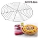 thumbnail image 1 of Rejilla para hornear pasteles, rejilla redonda para enfriar pan, Ø 32,5 cm, rejilla para pasteles para un enfriamiento uniforme y rápido, 1 of 8