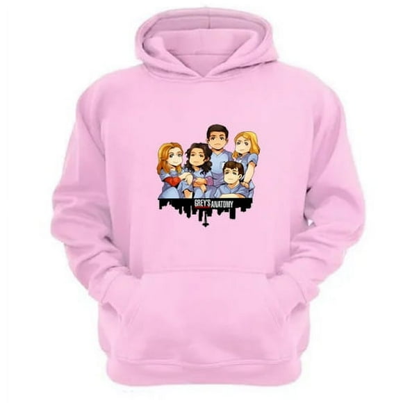 Polerón Canguro Grey´S Anatomy Rosa Talla Xs Unisex