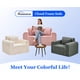 thumbnail image 2 of Sofá Hobestluk Furry Dos Plazas Rosa con Almohada, 2 of 3