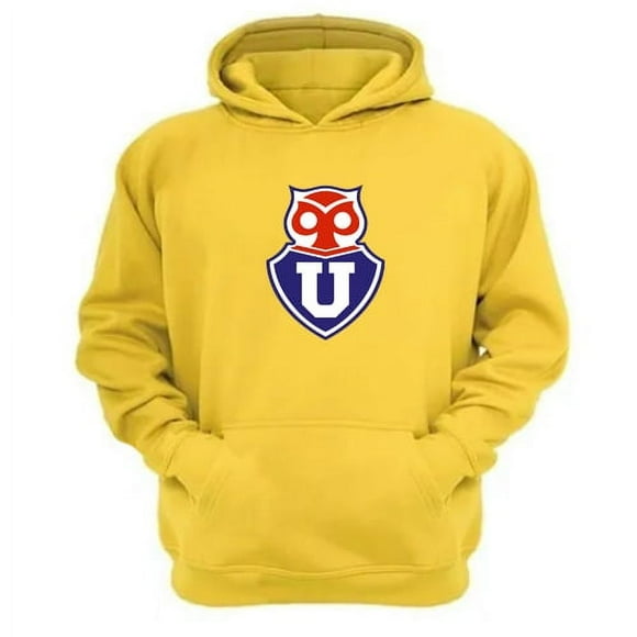 Polerón Canguro U De Chile Amarillo Talla L Unisex