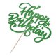 thumbnail image 4 of Cake Topper Crseniny Happy Birthday, cartulina verde con purpurina, 4 of 7