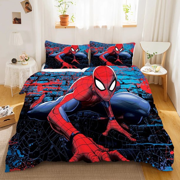 Bedding Set Marvel Spiderman Bedding Set,Boys Girls Pillowcase Duvet Cover Sets Bed Linen Sets,Twin Full Queen King Bed Sheets