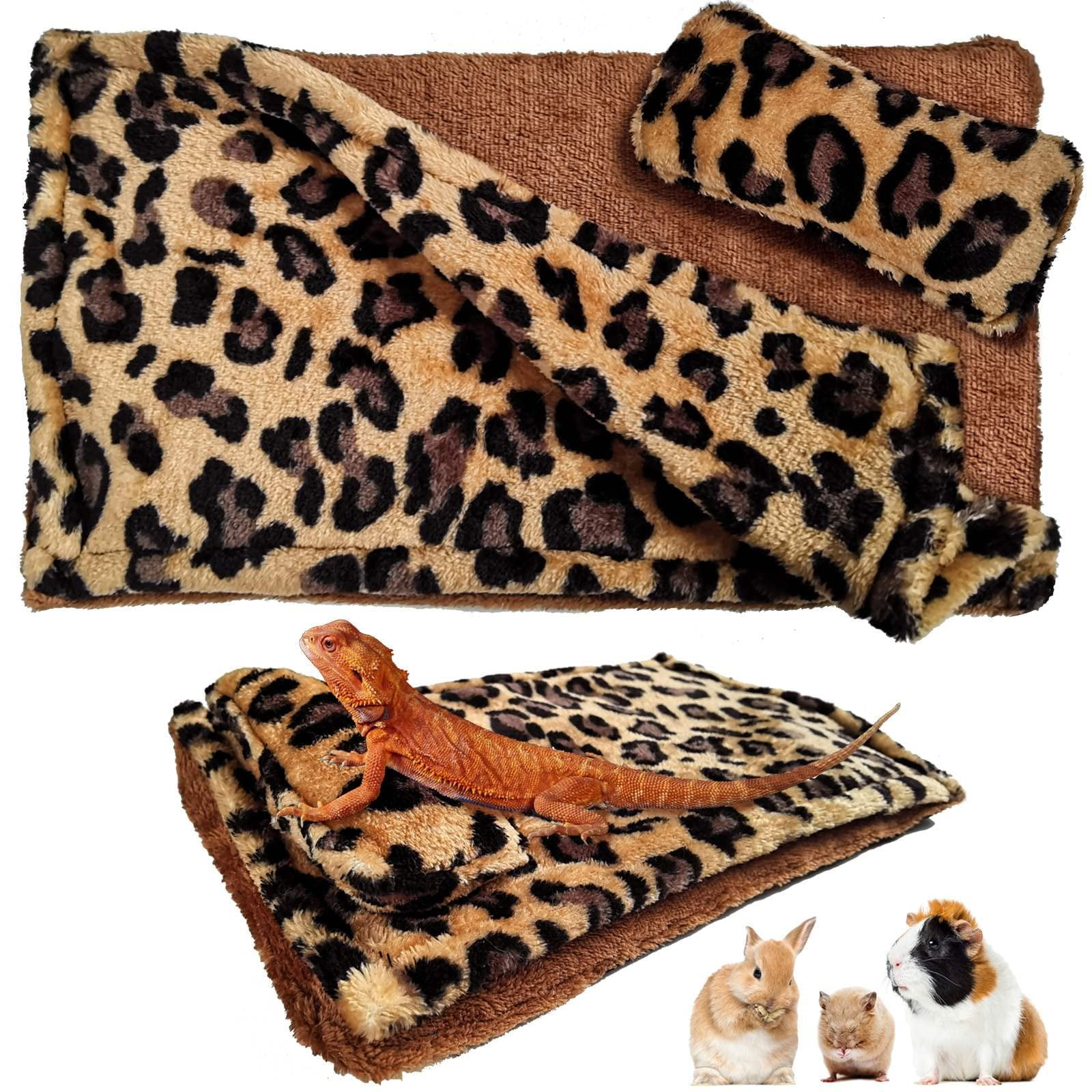 Xusx111 - Cama Para Dormir Reptil Con Almohada Y Manta, Con Manta Almohada Nido De Algodón Sofá Refugio Para La Rata De Guinea Hamster
