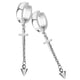 thumbnail image 4 of Pendientes Cruzados Con Clip De Oreja Sin Piercing Estilo Punk Rock De 2 Piezas 64 Mm Plateado, 4 of 5