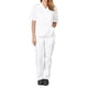 thumbnail image 1 of Uniforme de trabajo de enfermería con cuello en V y bolsillo de color sólido europeo y americano para mujer, 1 of 5