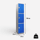thumbnail image 2 of Locker Plasticos: 1 Cuerpos y 3 Puertas Azul - SAL-600, 2 of 6