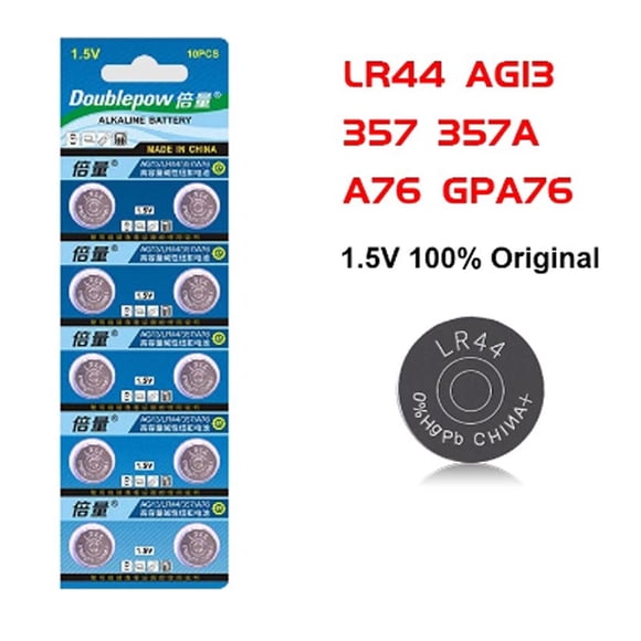 Pilas LR44 AG13 357A CX44 Pila de Botón 1,5 V para Relojes Luces Otros LR44W