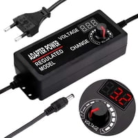 Gen - Fuente Regulada 3V A 24V Transformador Eliminador Pilas Universal Negro